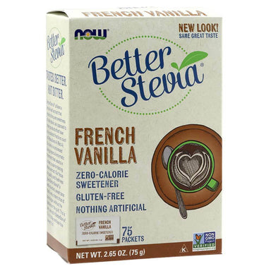  Now Foods Better Stevia Vanilla Packets 75/Box 