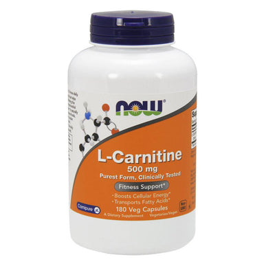  Now Foods Carnitine 500 Mg 180 Vegetable Capsules 