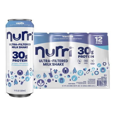  Nurri Protein Shakes Vanilla 12 Pack 