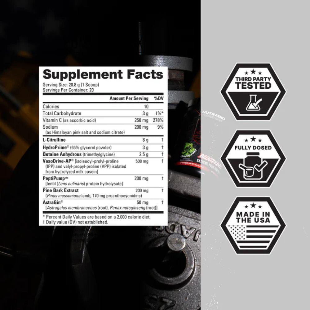 NutraBio Nutrabio Bloodline Extreme Pump Matrix 20 Servings 