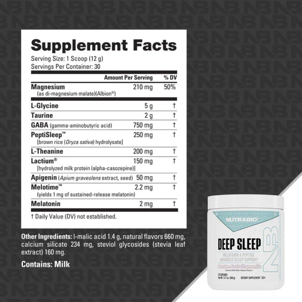 NutraBio Nutrabio Deep Sleep Peptide Advanced Sleep Support 30 Servings 