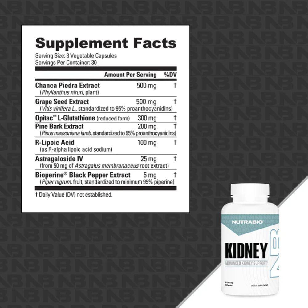 NutraBio Nutrabio Kidney 90 Capsules 