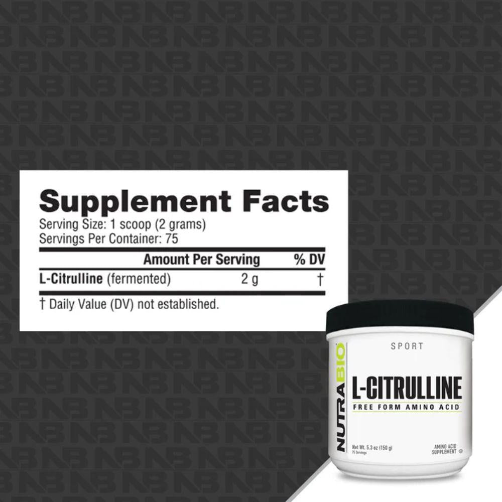 NutraBio Nutrabio L-Citrulline Powder 150 Grams 