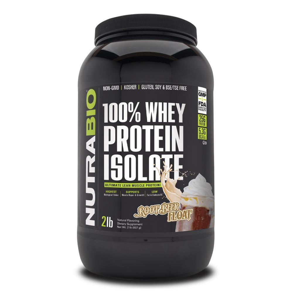  NutraBio 100% Whey Protein Isolate 2lb 