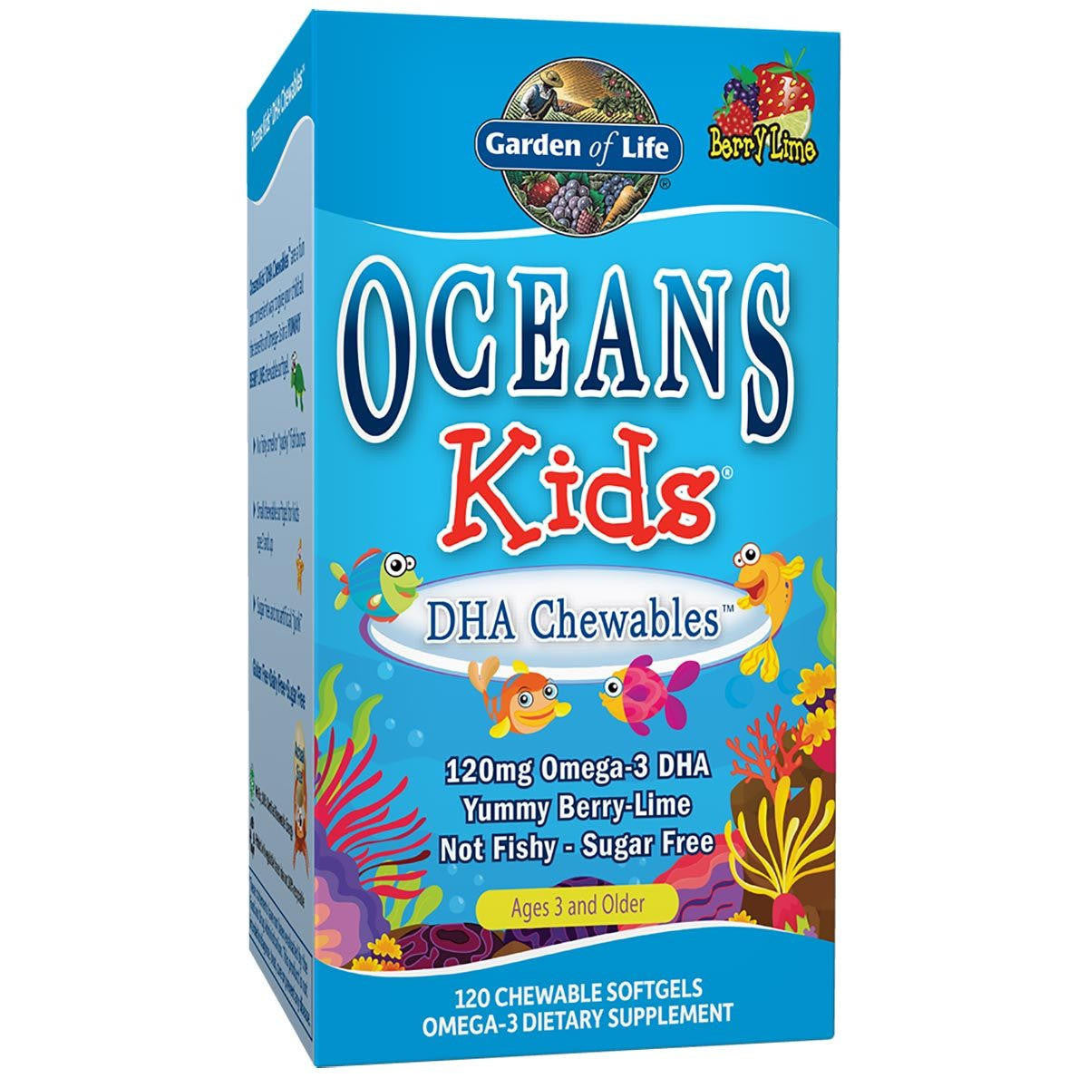  Garden of Life Oceans 3 Kids DHA Chewables 120 Chewable Gels 