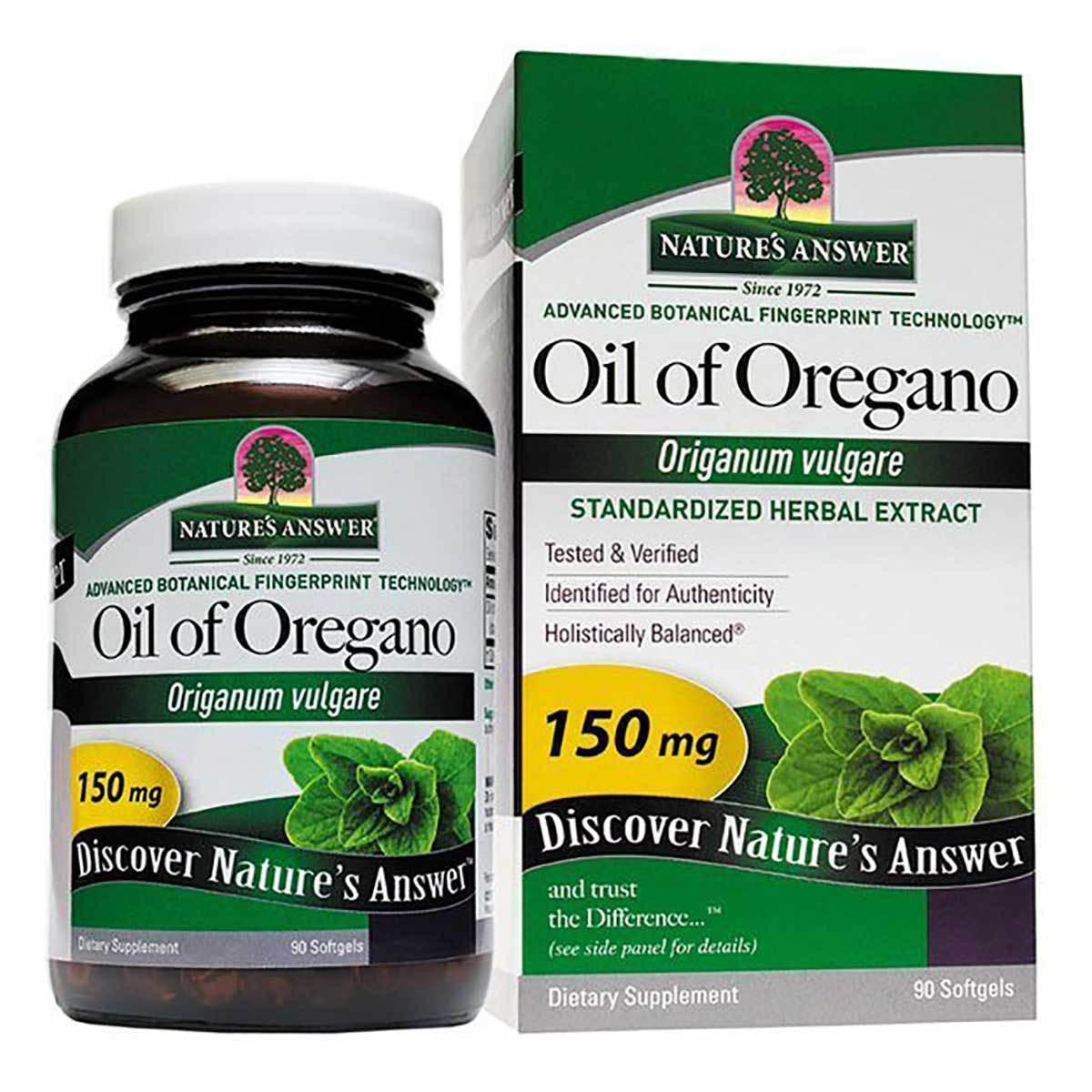  Nature's Answer Oil of Oregano 150mg 90 Softgels 