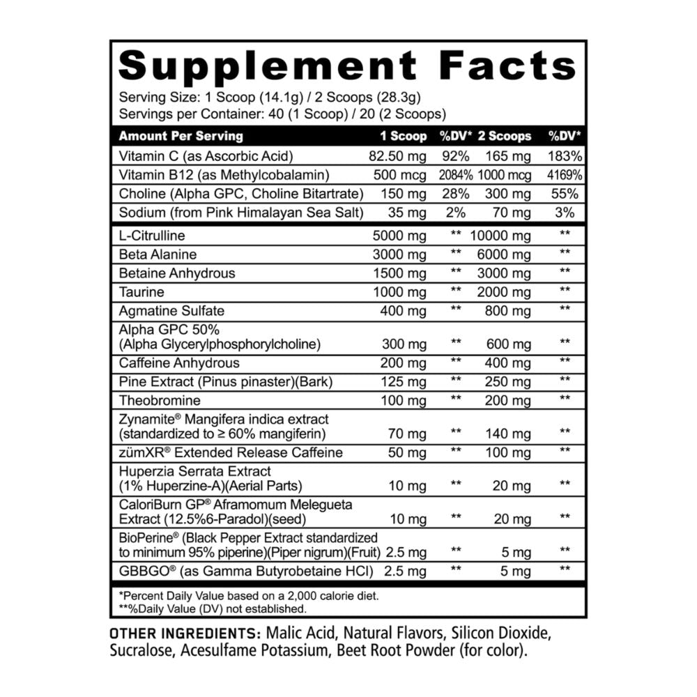 Panda Supps Pandamic Limited Edition Preworkout