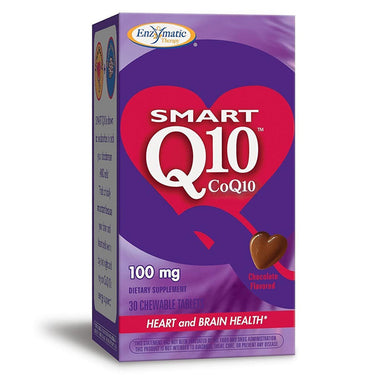  Enzymatic Therapy CoQ10 Vitaline Chewable 100mg Chocolate 30 Tabs 