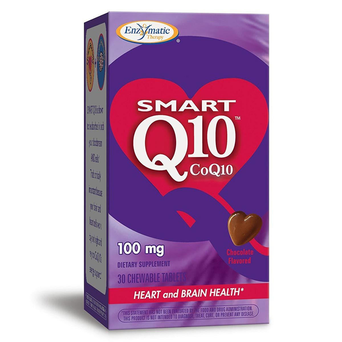  Enzymatic Therapy CoQ10 Vitaline Chewable 100mg Chocolate 30 Tabs 