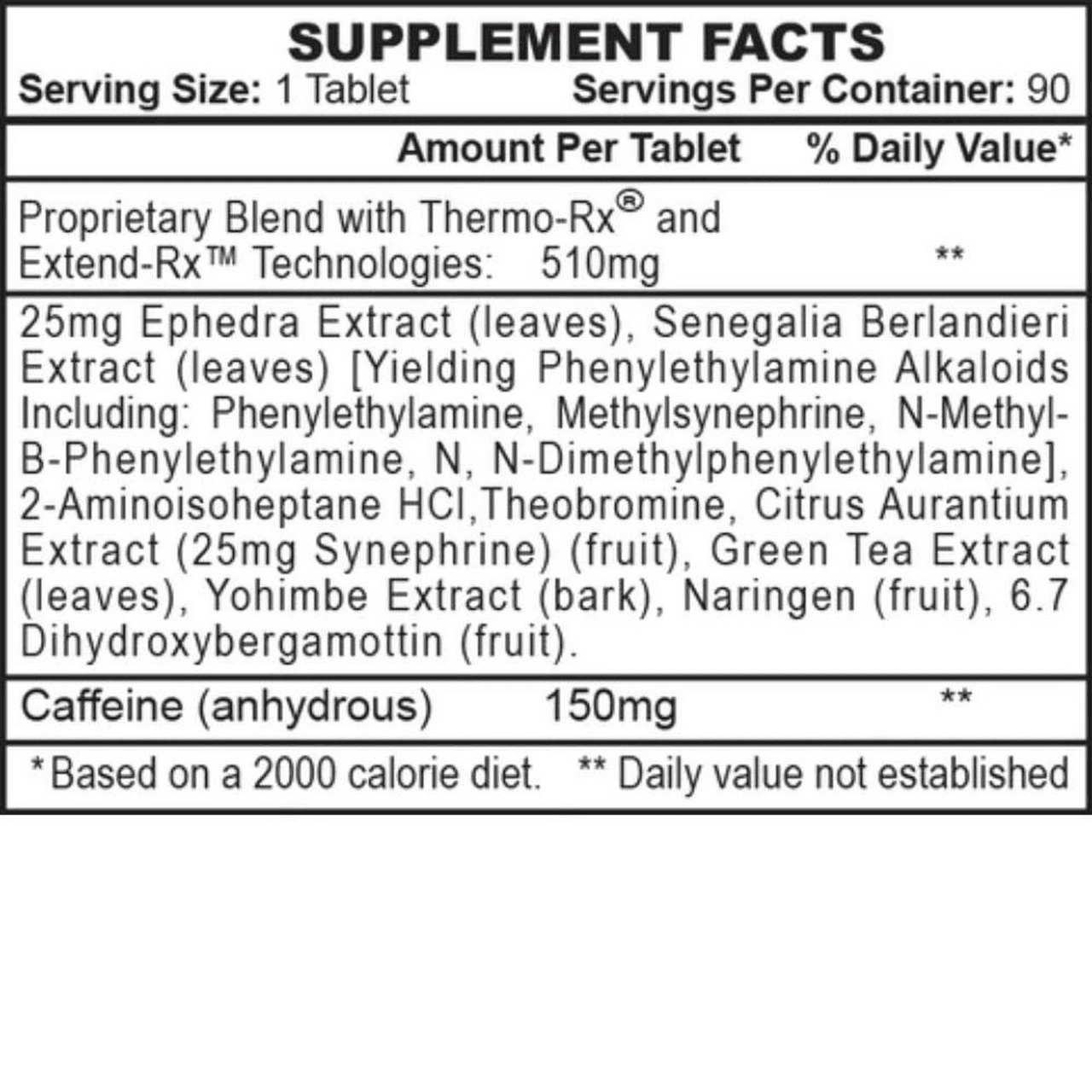 Best Price Nutrition Stim Rex Black Tabs 90ct 