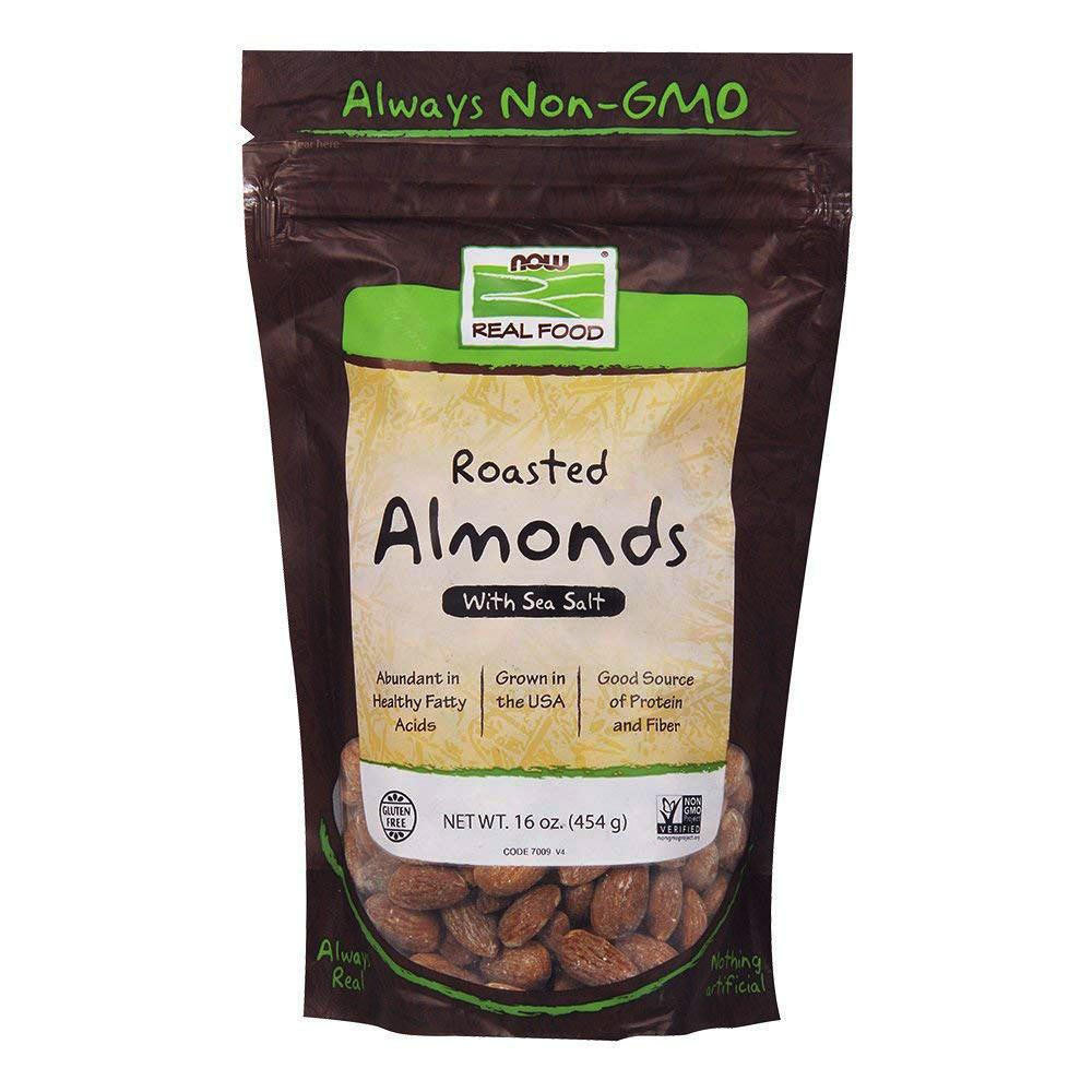  Now Foods Almonds Roasted and Salted 16 Oz 