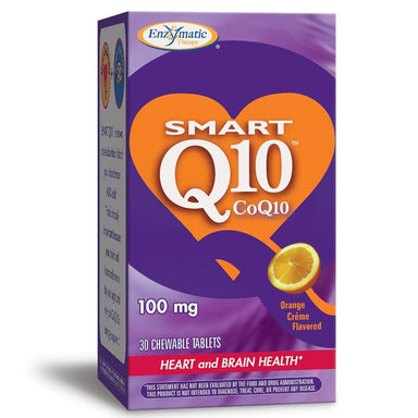  Enzymatic Therapy CoQ10 Vitaline Chewable 100mg Orange 30 Tabs 