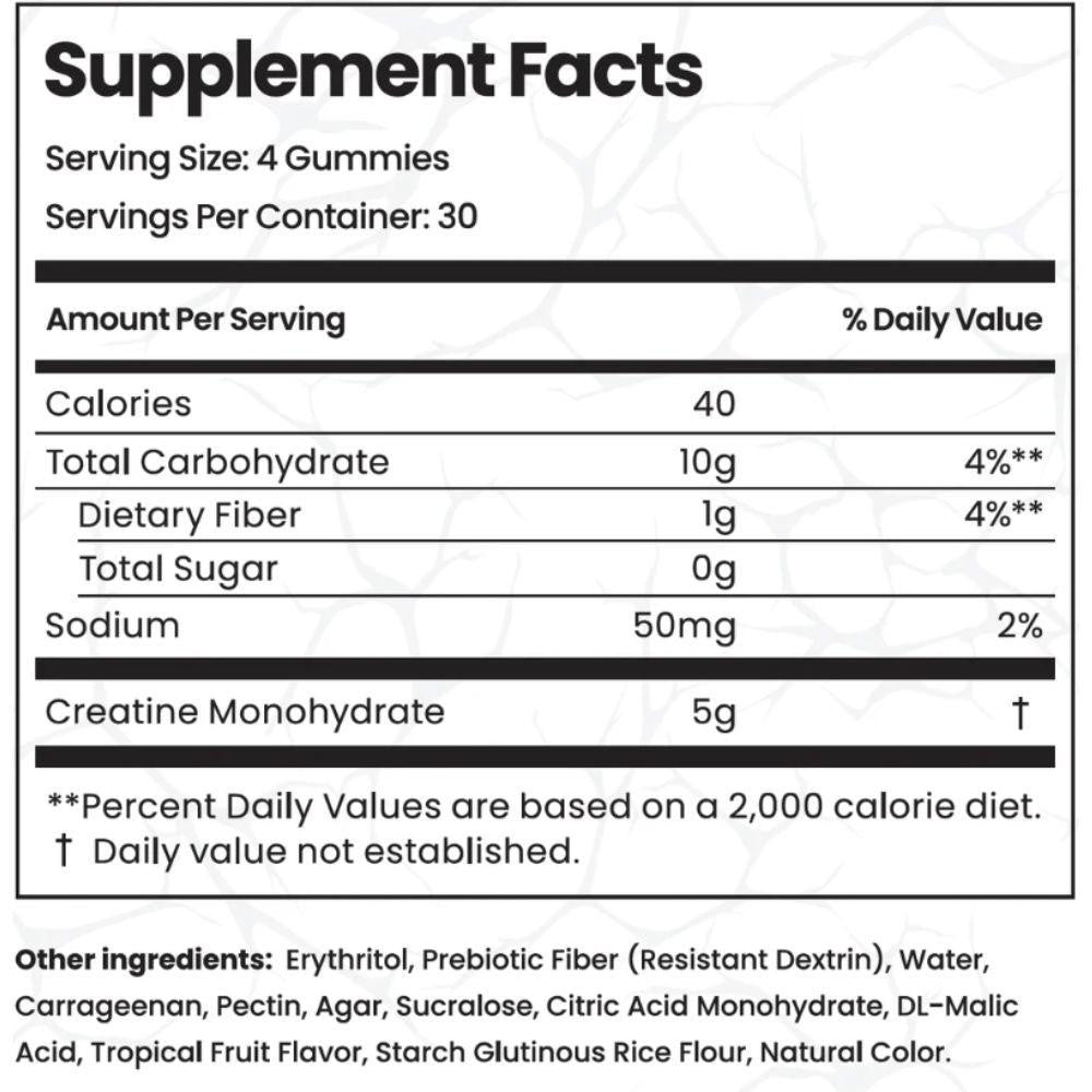  Smash Creatine Gummies 30 Servings 