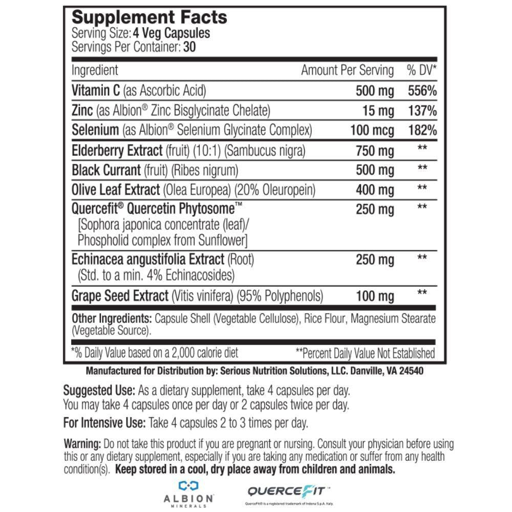  Serious Nutrition Solutions Immune Support XT 120 Caps 
