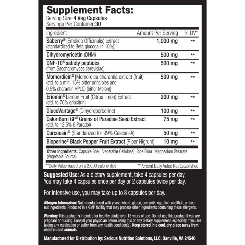 Serious Nutrition Solutions SNS Lean GLP 120 Capsules 