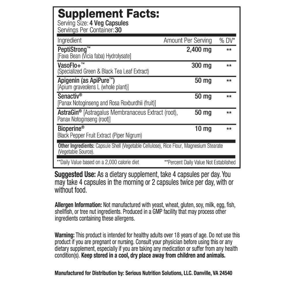  Serious Nutrition Solutions Pepti-Plex 120 Veg Caps 