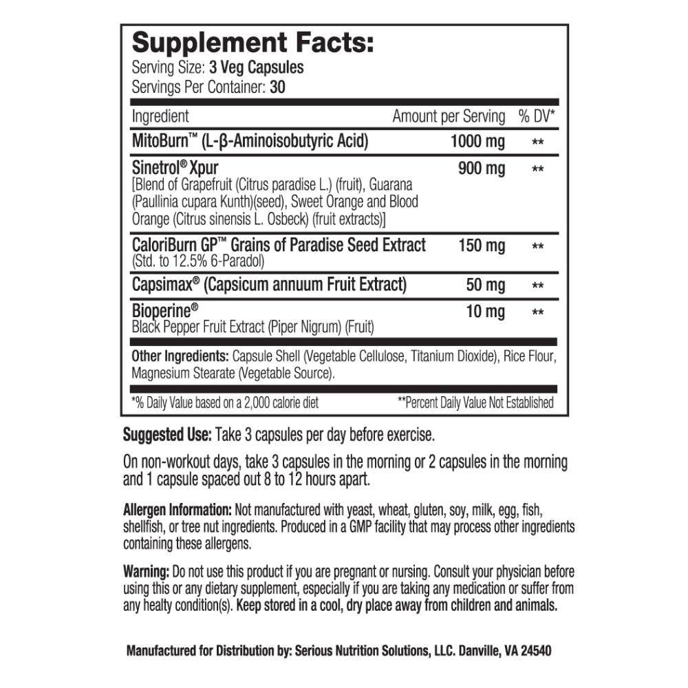 Serious Nutrition Solutions SNS Thermo Scorch 90 Capsules 