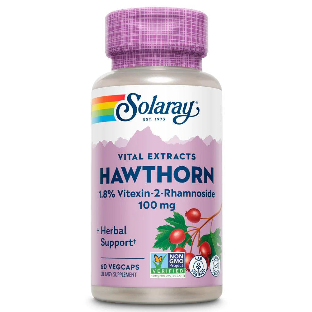  Solaray Hawthorn Aerial Extract 60 Capsules 