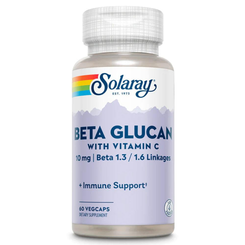  Solaray Beta Glucan 10mg Enhanced with Vitamin C 60 caps 