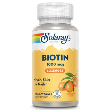  Solaray Biotin 1000mcg 100 Sublingual Lozenges 