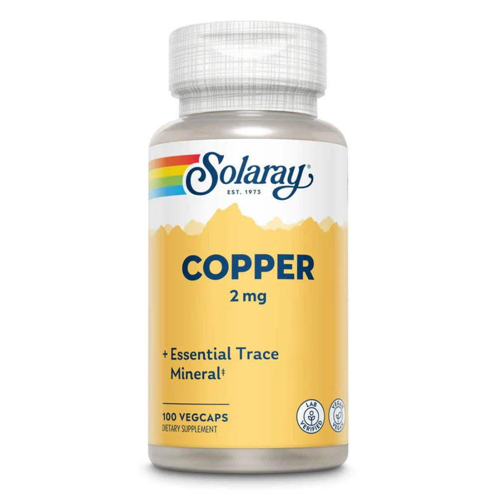  Solaray Copper 2mg 100 Capsules 