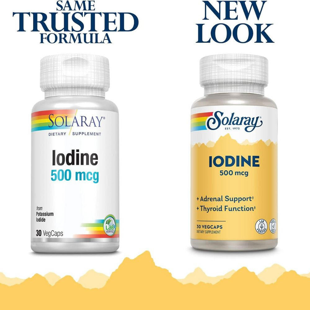 Solaray Iodine 500mcg 30 Capsules 