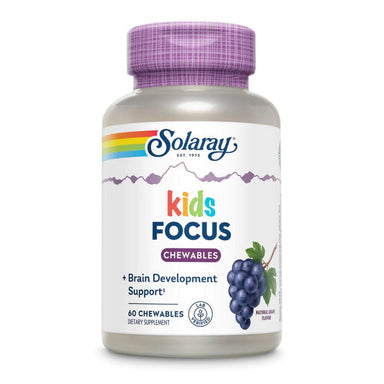  Solaray Kids Focus Grape Chewables 60 Count 