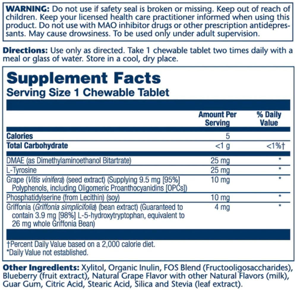  Solaray Kids Focus Grape Chewables 60 Count 