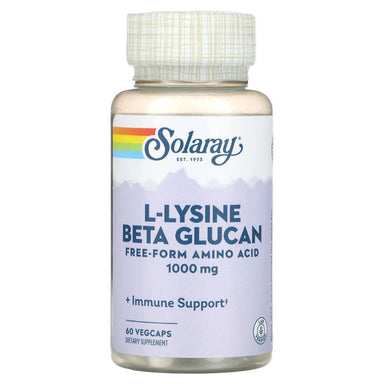  Solaray L-Lysine & Beta Glucan 1000mg 60 Caps 
