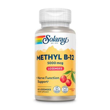  Solaray Methyl B-12 5,000mcg Cherry 60  Lozenges 