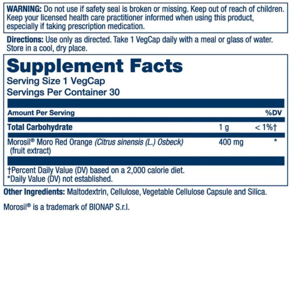  Solaray Moro Red Orange Extract Morosil 30 Capsules 