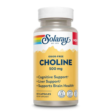  Solaray Odor-Free Choline 500mg 60 Capsules 