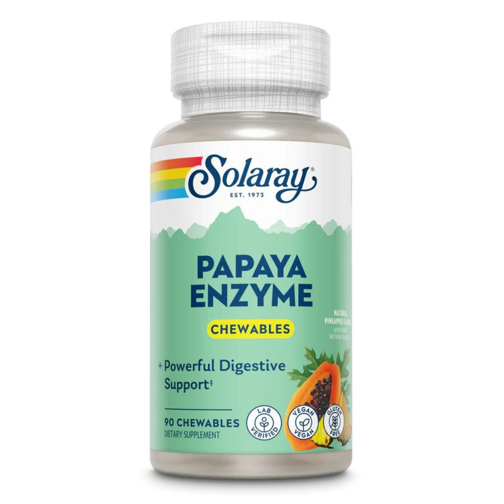  Solaray Papaya Enzyme 90 Chewables 