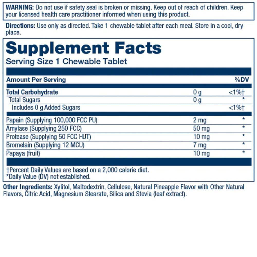 Solaray Papaya Enzyme 90 Chewables 
