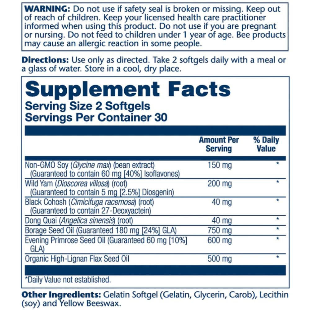  Solaray PhytoEstrogen plus EFA's 60 Softgels 