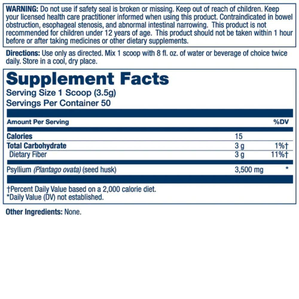  Solaray Psyllium Husk Fiber Powder 50 Servings 