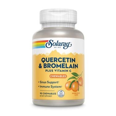  Solaray Quercetin & Bromelain Natural Orange 90 Chewables 