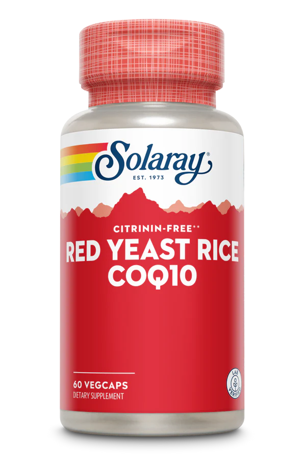  Solaray Red Yeast Rice plus CoQ10 w/ Flush-free Niacin 60 Caps 