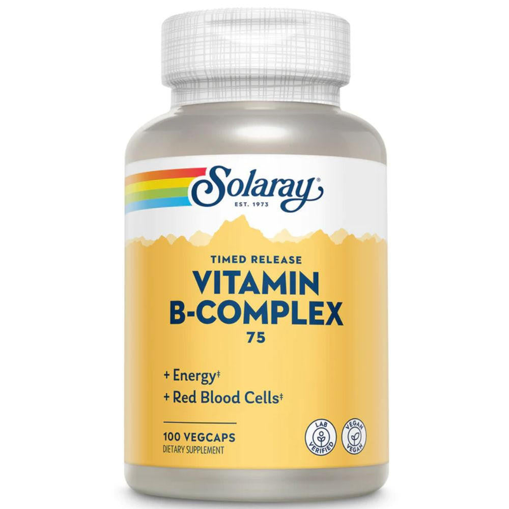  Solaray Timed Release Vitamin B Complex 75 100 Capsules 