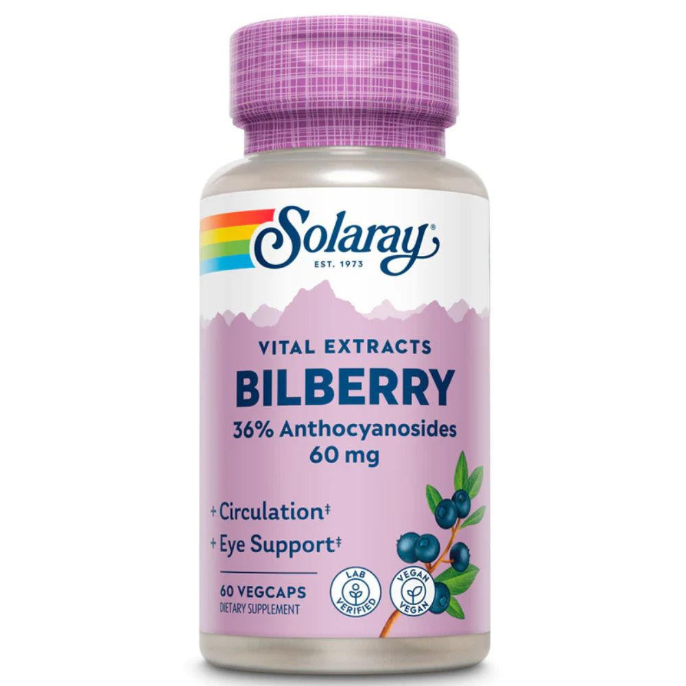 Solaray Bilberry Berry Extract 60mg 120ct 