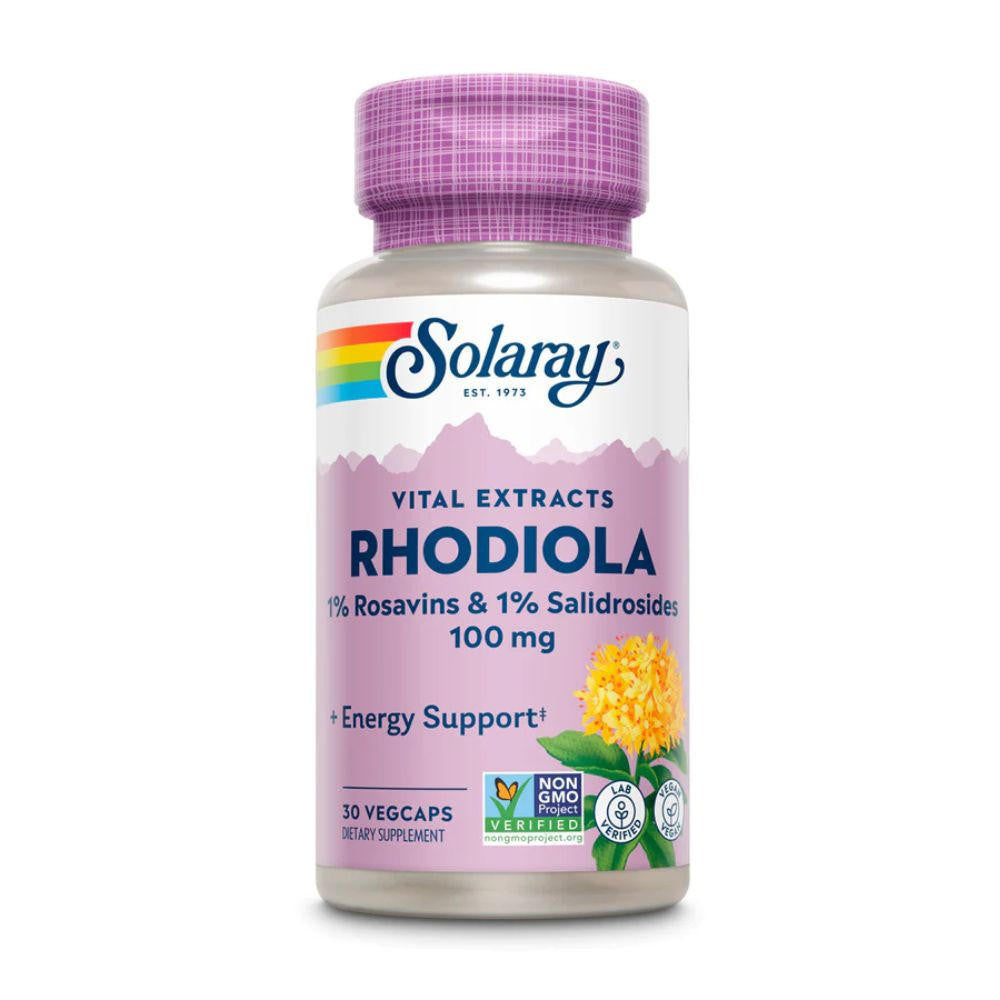  Solaray Rhodiola Extract 100mg 30 Capsules 