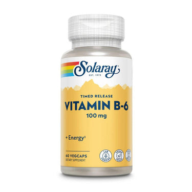  Solaray Vitamin B-6 Two Stage Time Release 100mg 60 caps 