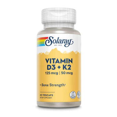  Solaray Vitamin D3 + K2 Soy-Free 60 Capsules 