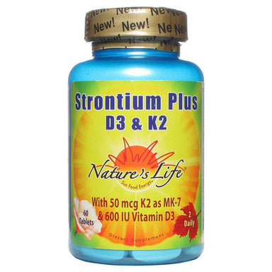  Nature's Life Strontium Plus D3 & K2 60 Tabs 