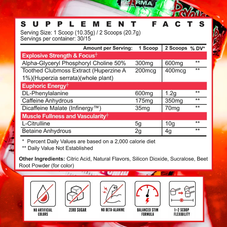 Psycho Pharma Vitals Pre Workout