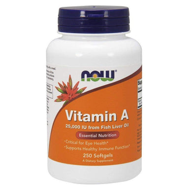  Now Foods Vitamin A 25000 IU 250 Softgels 