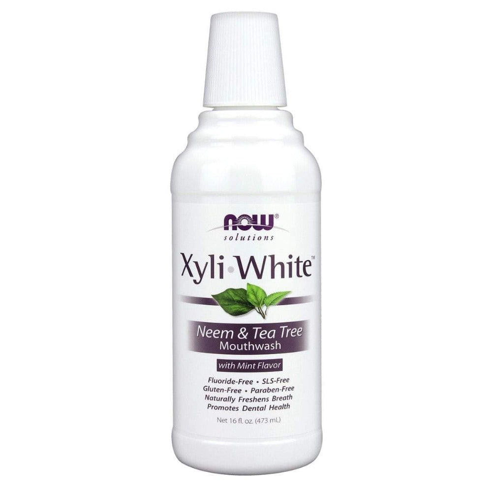  Now Foods Xyli White Neem & Tea Tree Mouthwash 16FlOz 