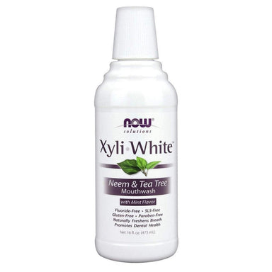  Now Foods Xyli White Neem & Tea Tree Mouthwash 16FlOz 