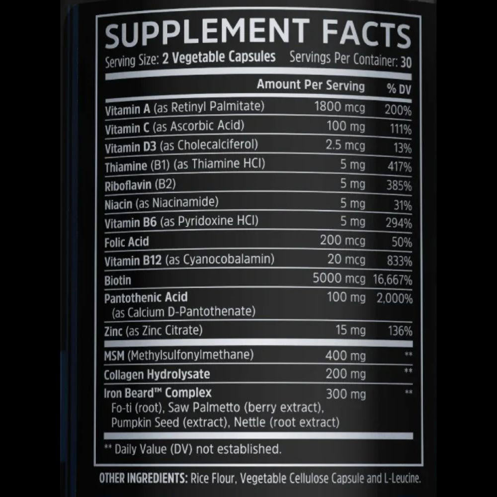  ZHOU Iron Beard 60 Veggie Capsules 