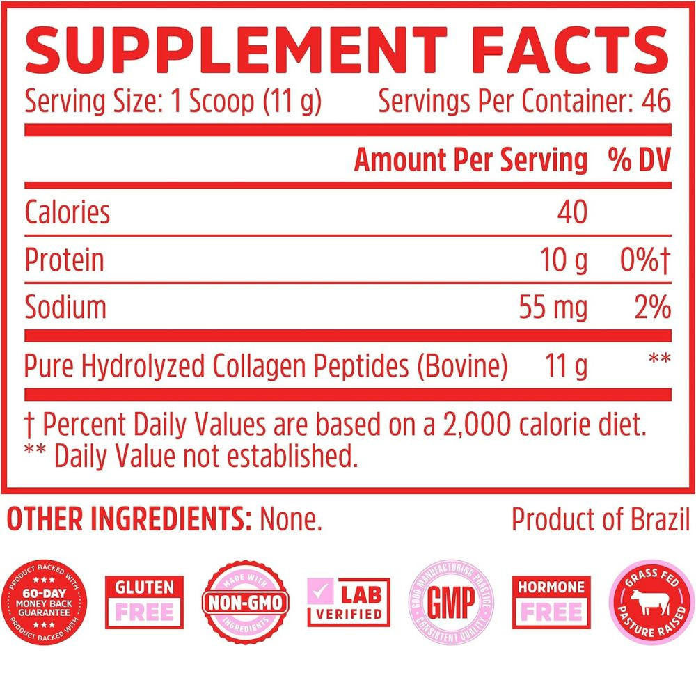  ZHOU Hydrolyzed Collagen Peptides Unflavored 46 Servings 